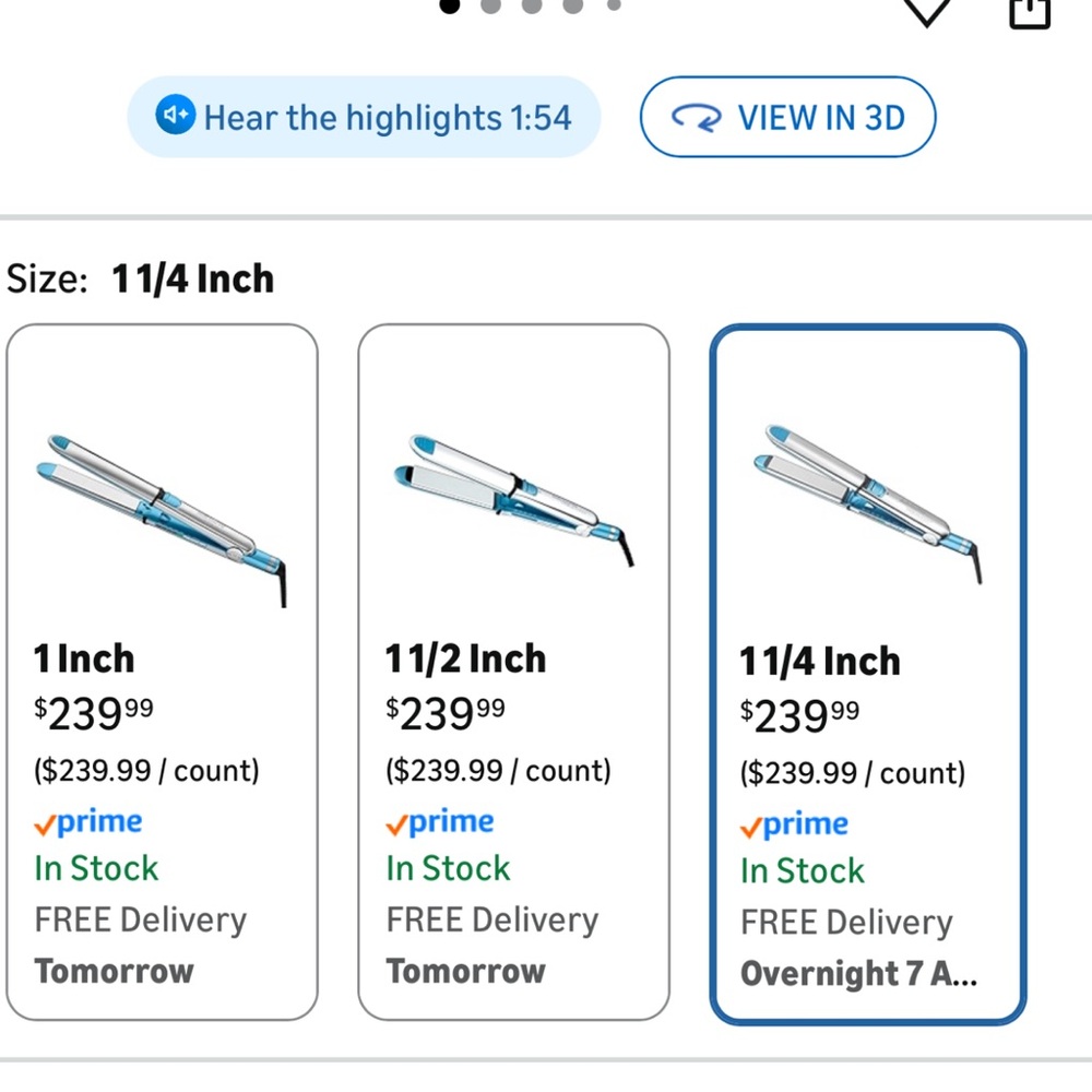 BaBylissPRO Nano Titanium Hair Straightener - Blue and Silver - Picture 3 of 3